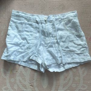 UO white linen shorts